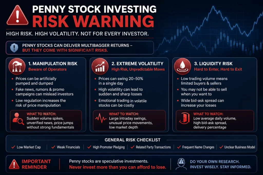 multibagger penny stocks for 2026 risks to avoid volatility manipulation liquidity